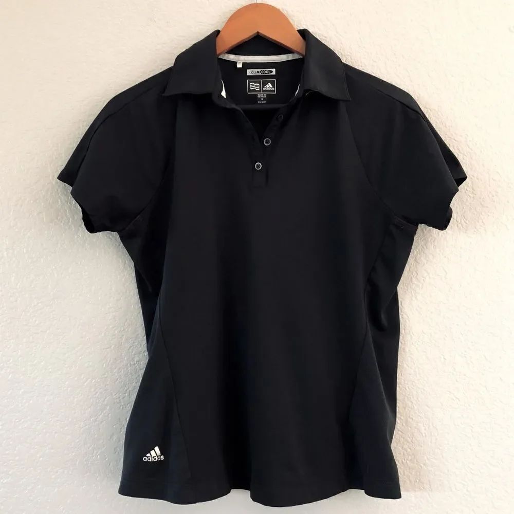 AdidasโClimaCoolย BlackโPoloโShirtโM